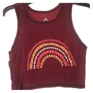 Maroon Crop Top